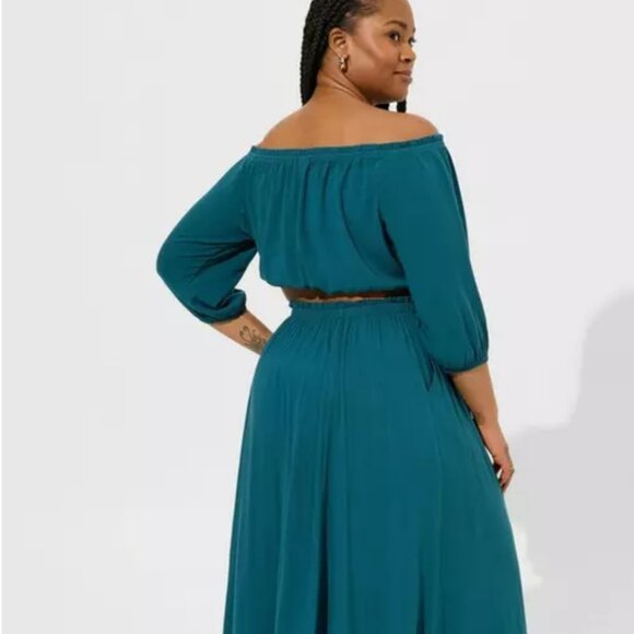 Torrid brand maxi off shoulder skirt with top - Picture 2 of 4